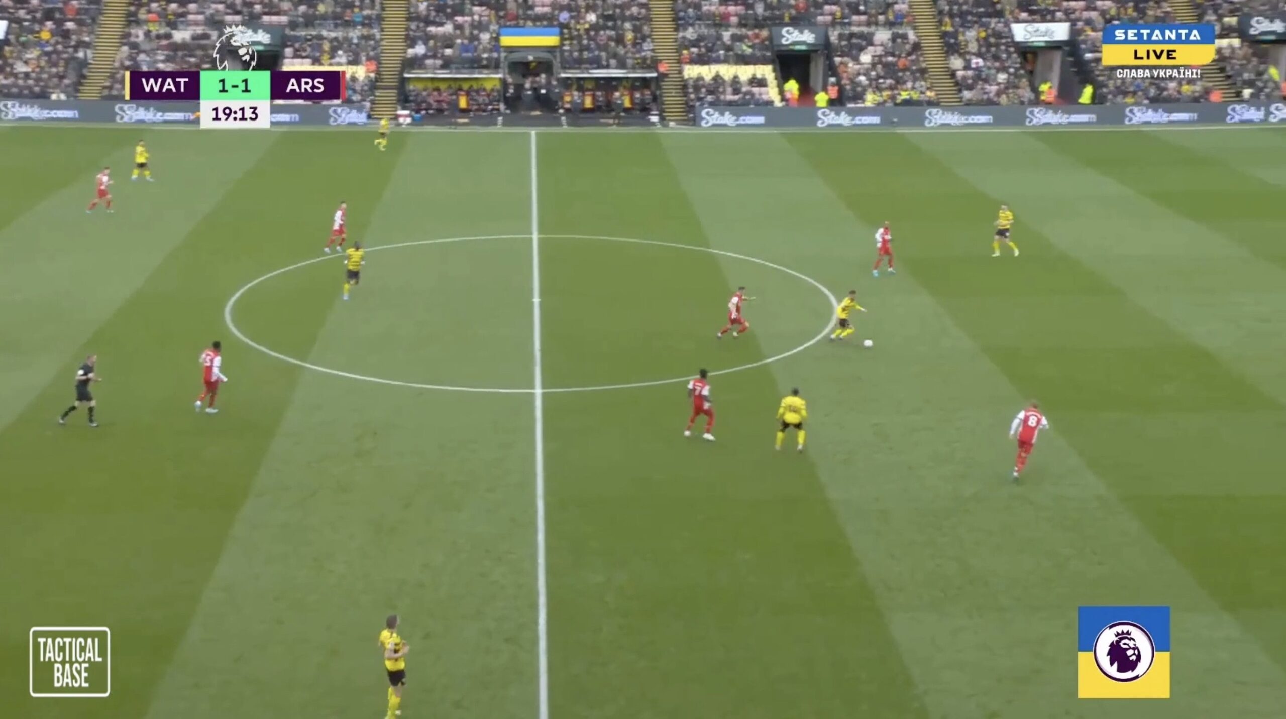 Buitenkant positionering Watford 1 Tactical Base